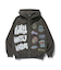 MULTI LOGO ZIP UP HOODED SWEATSHIRT
