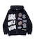 MULTI LOGO ZIP UP HOODED SWEATSHIRT