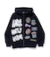 MULTI LOGO ZIP UP HOODED SWEATSHIRT