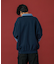 DENIM COLLAR HALF ZIP SWEATSHIRT