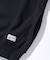 DENIM COLLAR HALF ZIP SWEATSHIRT