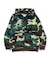CAMO ZIP UP HOODED SWEATSHIRT