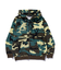 CAMO ZIP UP HOODED SWEATSHIRT