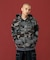 CAMO ZIP UP HOODED SWEATSHIRT