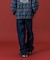 PANELED DENIM PANTS