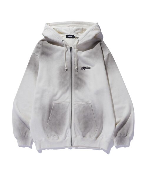 SPRAY DYED ZIP UP HOODED SWEATSHIRT｜エクストララージの通販｜&mall