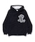 PATCHED THERMAL ZIP UP HOODED SWEATSHIRT
