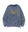 EMBROIDERED BLEACHED CREWNECK SWEATSHIRT