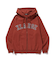 PERFORATED LEATHER LOGO ZIP UP HOODED SWEATSHIRT