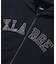 PERFORATED LEATHER LOGO ZIP UP HOODED SWEATSHIRT