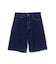 STITCHED LOGO DENIM SHORTS