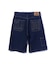 STITCHED LOGO DENIM SHORTS