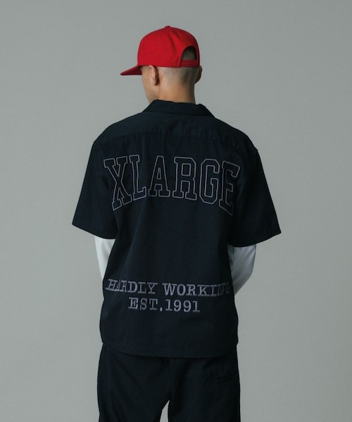 ZIP UP S/S WORK SHIRT｜エクストララージの通販｜&mall（アンドモール