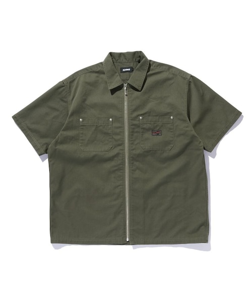 ZIP UP S/S WORK SHIRT｜エクストララージの通販｜&mall（アンドモール