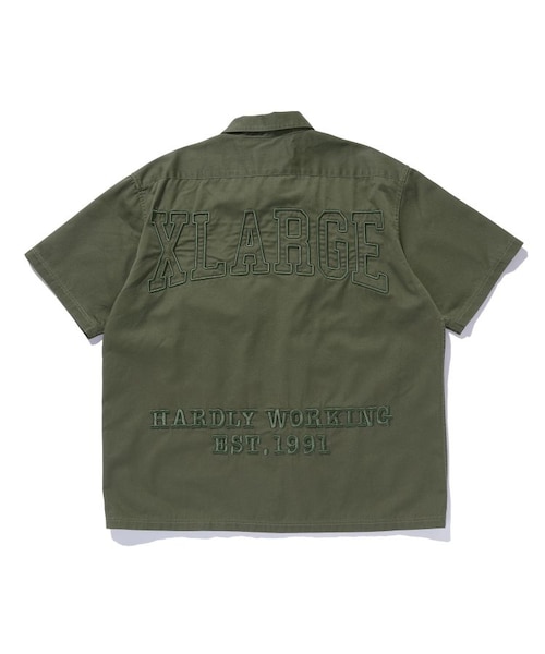 ZIP UP S/S WORK SHIRT｜エクストララージの通販｜&mall（アンドモール