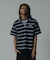 STRIPE ZIP POLO SHIRT