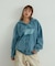 WASHED SLANTED OG ZIP HOODED SWEATSHIRT