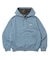 DOUBLE LAYERED ZIP HOODED SWEATSHIRT