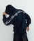 CURSIVE ZIP UP HOODED SWEATSHIRT