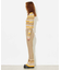 PARTIAL STRIPE KNIT PANTS