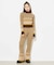 PARTIAL STRIPE KNIT PANTS