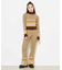 PARTIAL STRIPE KNIT PANTS