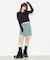 MELANGE KNIT MINI SKIRT
