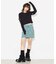 MELANGE KNIT MINI SKIRT