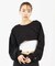 OVAL LOGO 2WAY CROPPED SWEAT TOP