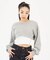 OVAL LOGO 2WAY CROPPED SWEAT TOP