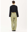 PLAID STRAIGHT LEG PANTS