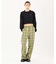 PLAID STRAIGHT LEG PANTS