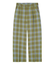 PLAID STRAIGHT LEG PANTS