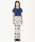 HANDWRITTEN FLOWER JERSEY FLARE PANTS
