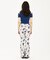 HANDWRITTEN FLOWER JERSEY FLARE PANTS