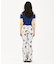 HANDWRITTEN FLOWER JERSEY FLARE PANTS