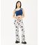 HANDWRITTEN FLOWER JERSEY FLARE PANTS