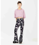 HANDWRITTEN FLOWER JERSEY FLARE PANTS