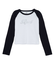 RHINESTONE SCRIPT LOGO L/S RAGLAN BABY TEE