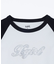 RHINESTONE SCRIPT LOGO L/S RAGLAN BABY TEE