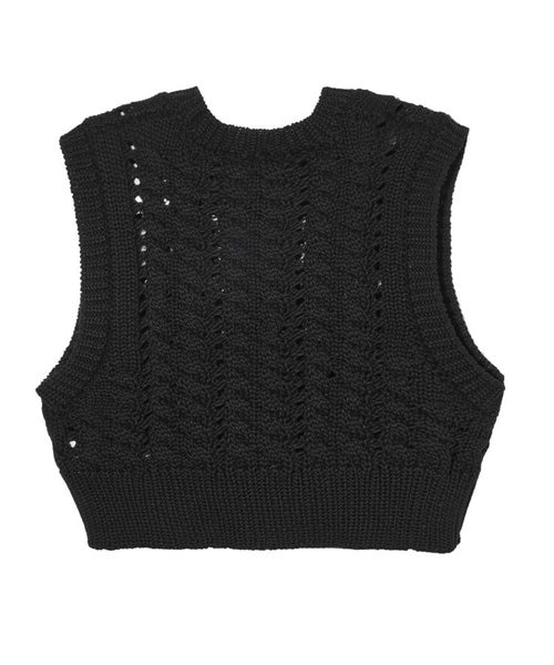 SLEEVELESS CABLE KNIT TOP｜エックスガールの通販｜&mall