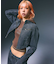 ZIP UP STAND COLLAR DENIM JACKET
