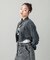 ZIP UP STAND COLLAR DENIM JACKET