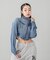 ZIP UP STAND COLLAR DENIM JACKET