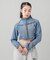 ZIP UP STAND COLLAR DENIM JACKET