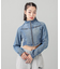 ZIP UP STAND COLLAR DENIM JACKET