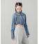 ZIP UP STAND COLLAR DENIM JACKET