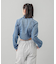 ZIP UP STAND COLLAR DENIM JACKET