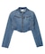 ZIP UP STAND COLLAR DENIM JACKET