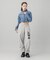 ZIP UP STAND COLLAR DENIM JACKET